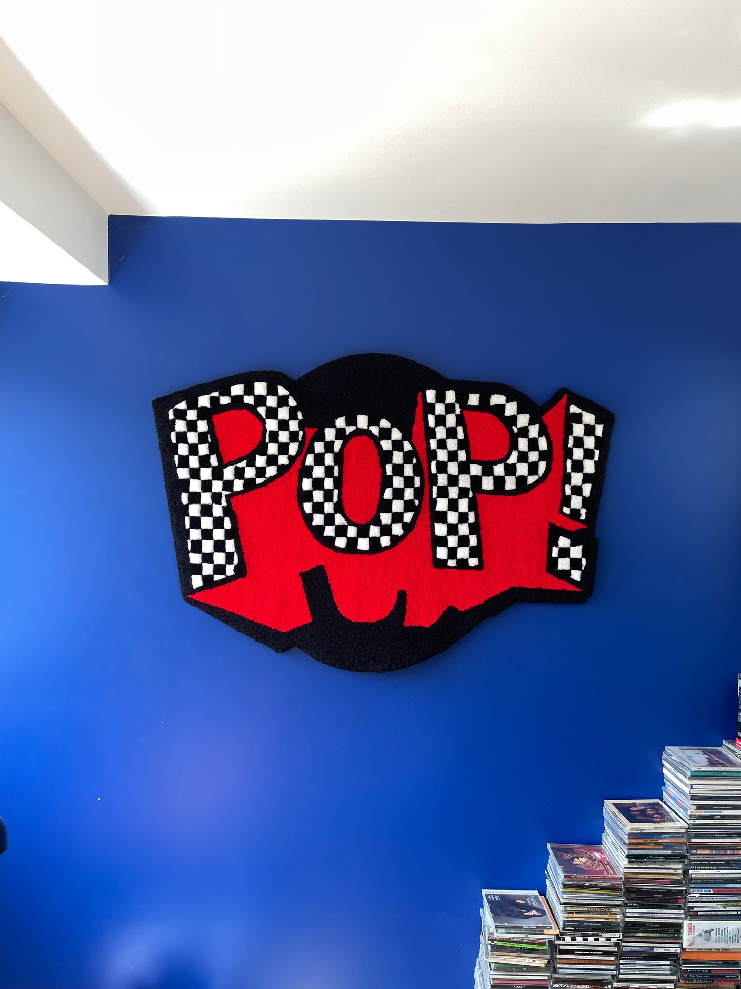 Pop! goes my heart — damier 3D (tapisserie murale)