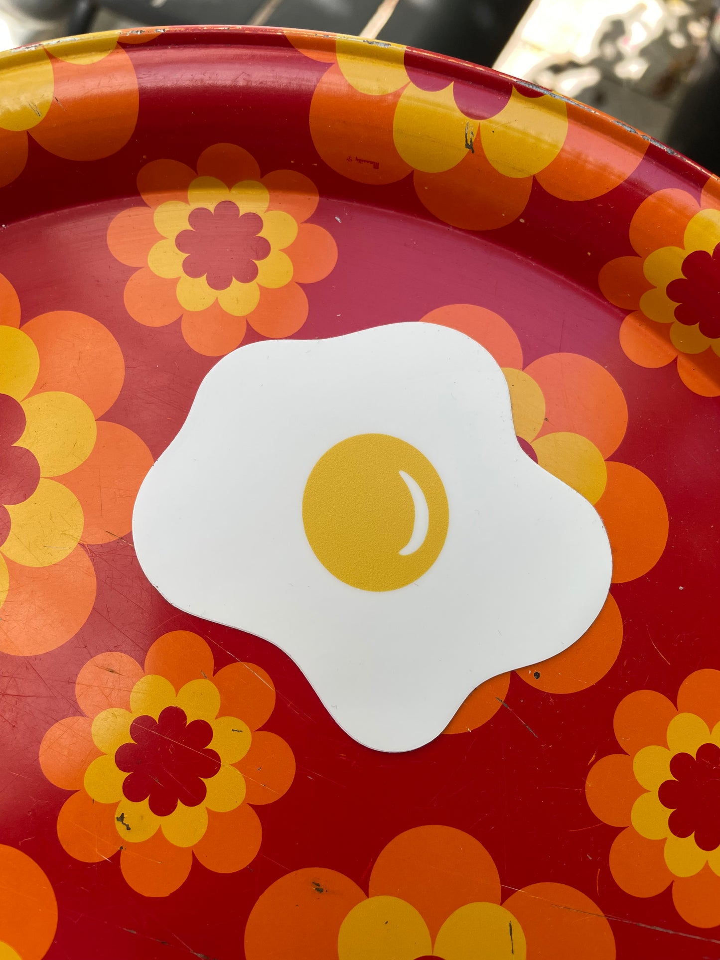 Sticker vinyle « oeuf au plat »