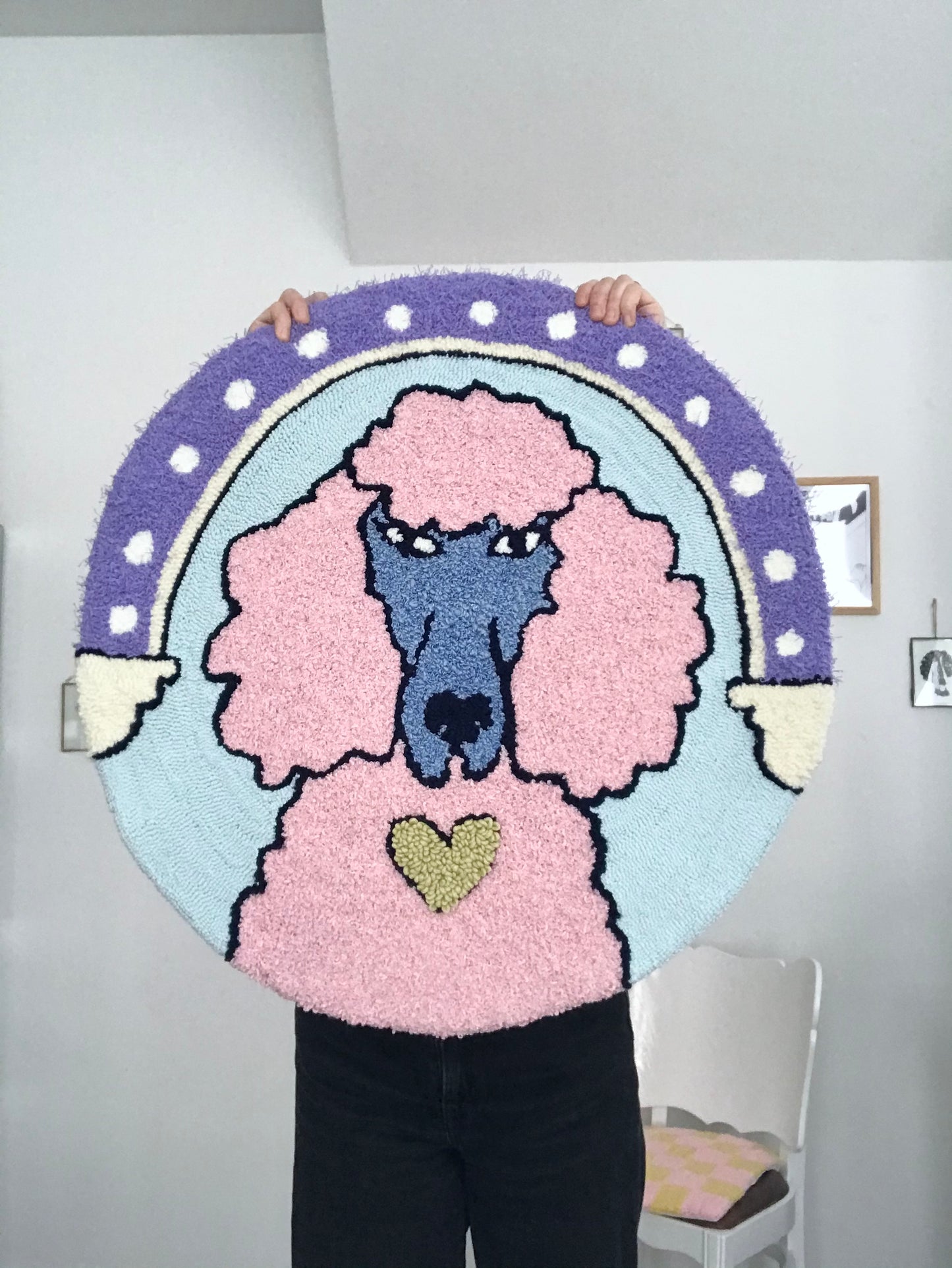 Tapisserie murale portrait caniche Betty
