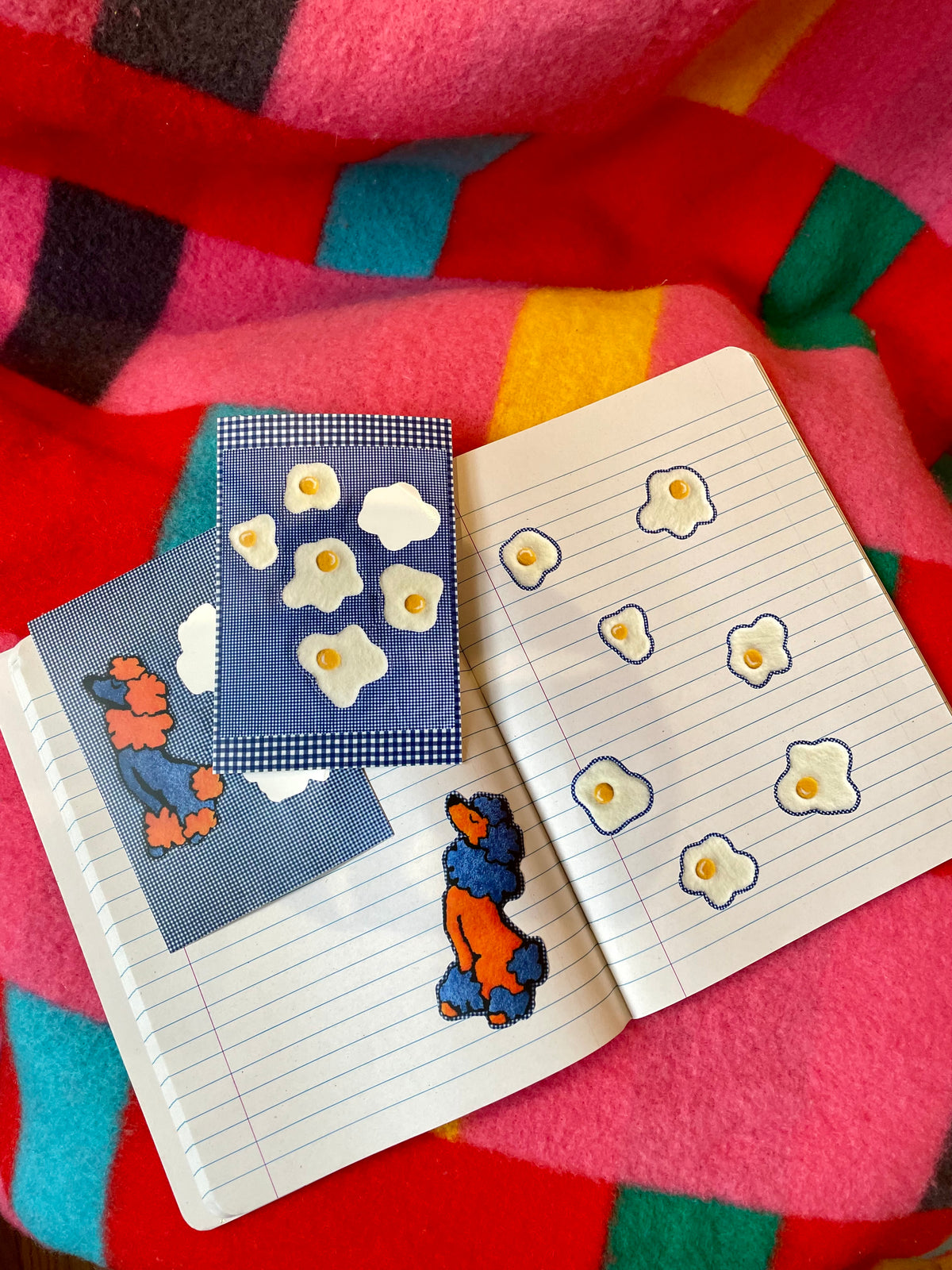 Planche de stickers « oeufs au plat »