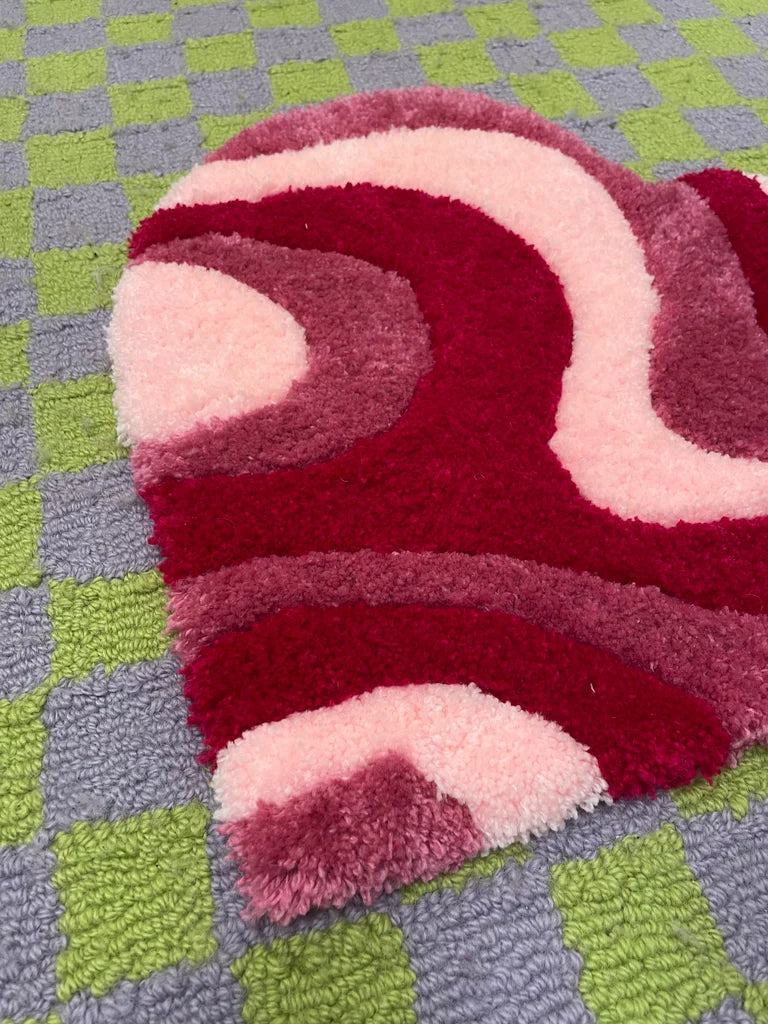 Tapis-tapisserie Coeur Groovy