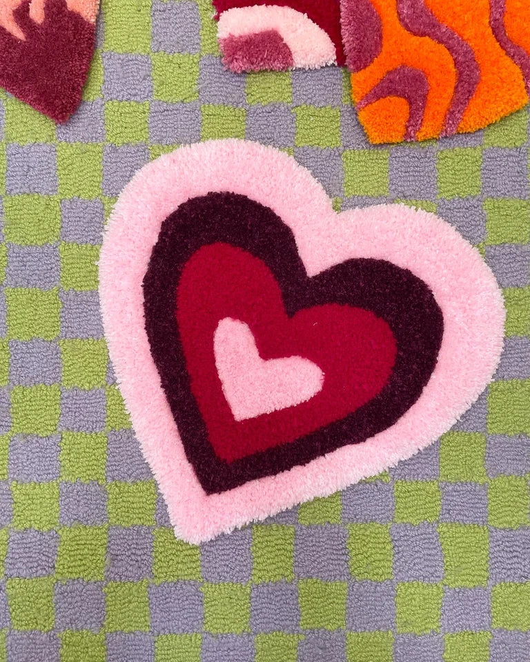 Tapis-tapisserie coeur