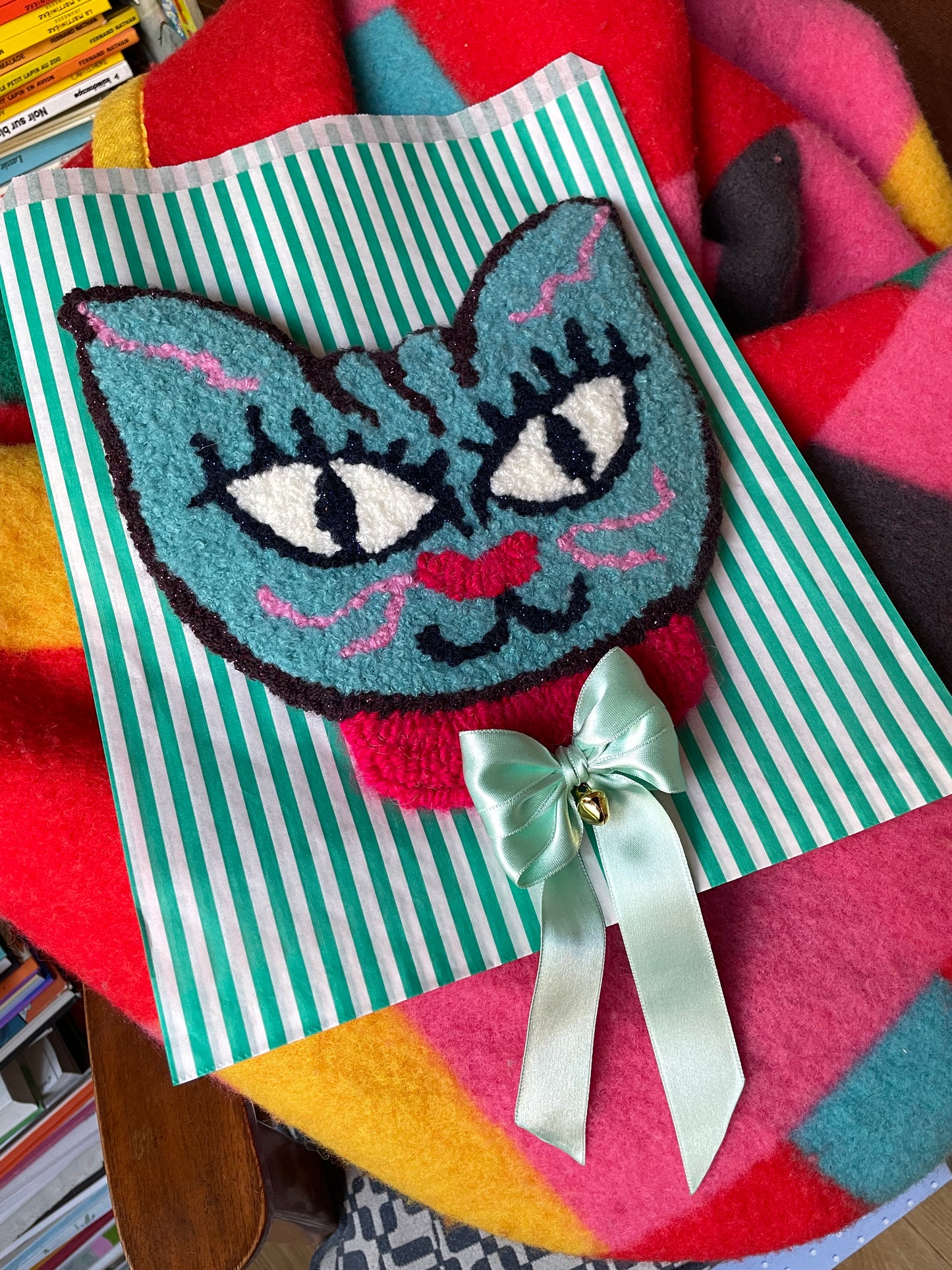 Lili - portrait de chat (tapisserie murale)