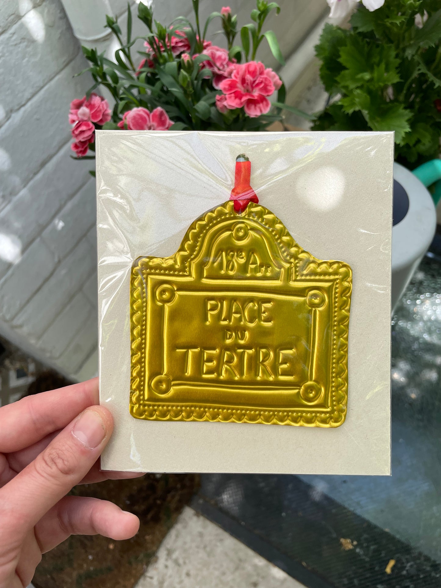 Ornement à suspendre - Plaque de rue parisienne « Place du Tertre »