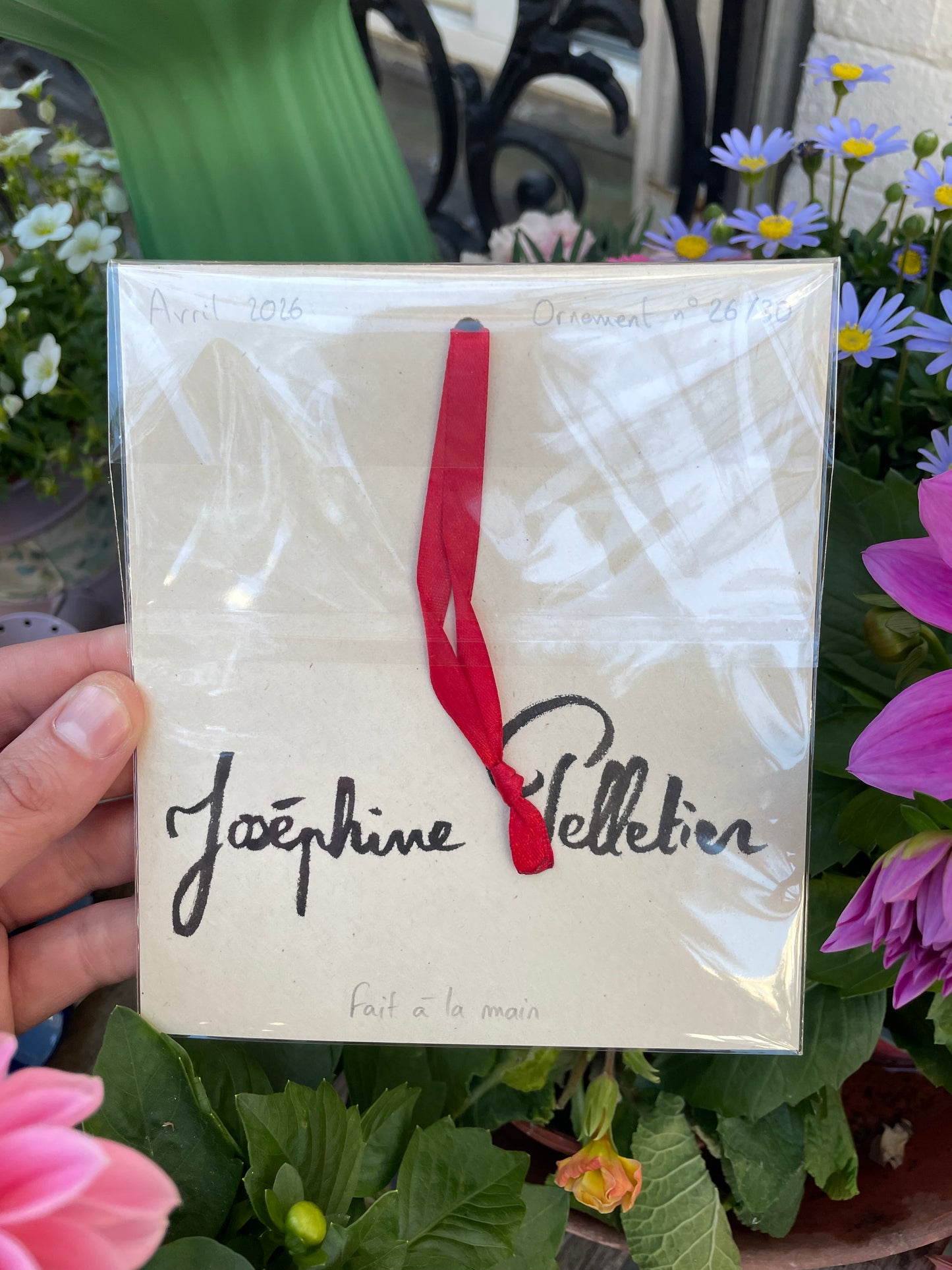 Ornement à suspendre - Plaque de rue parisienne « Rue des Volubilis » nº26/30