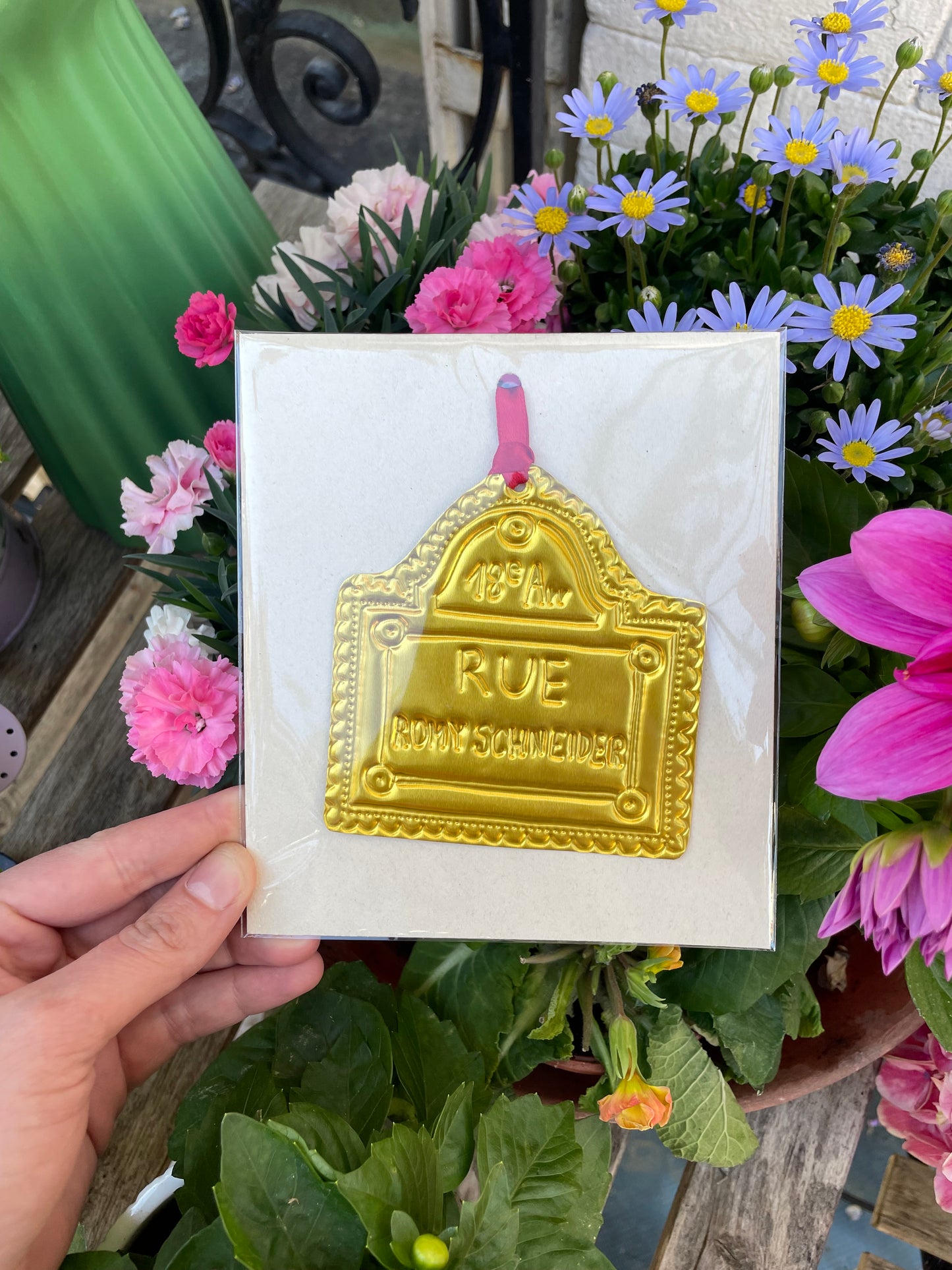 Ornement à suspendre - Plaque de rue parisienne « Rue Romy Schneider » nº28/30