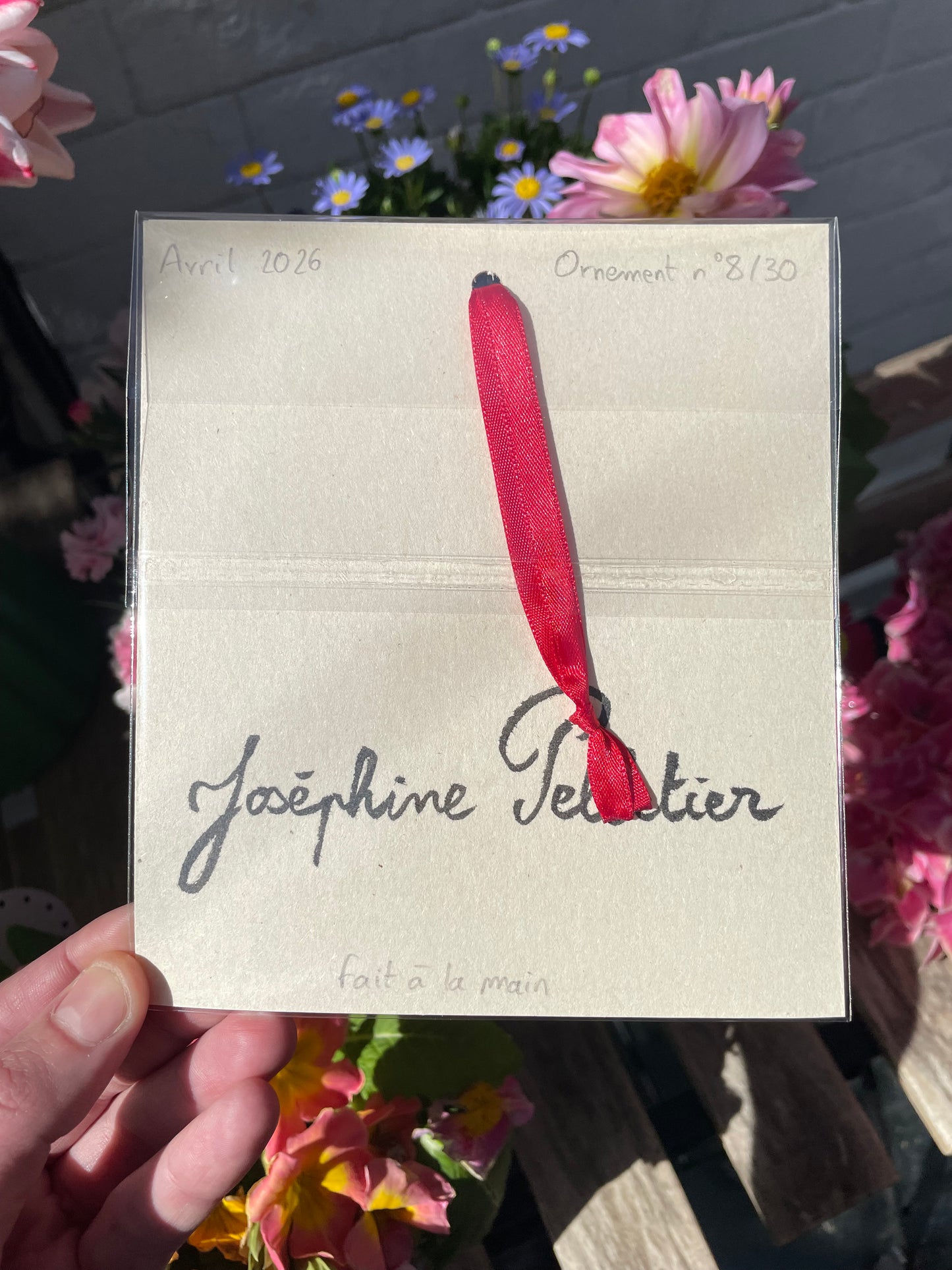 Ornement à suspendre - Plaque de rue parisienne « Rue du Calvaire » nº8/30