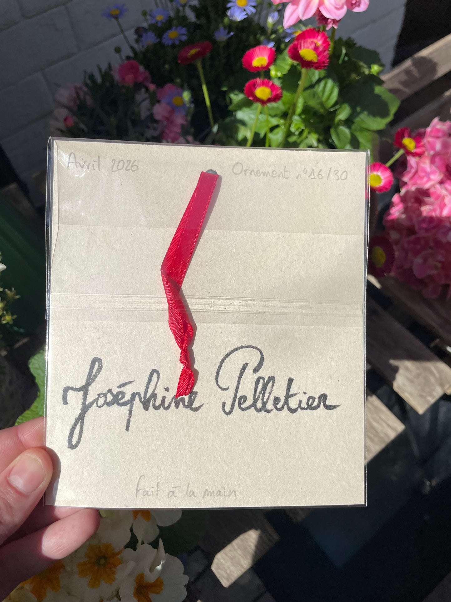 Ornement à suspendre - Plaque de rue parisienne « Rue des Trois Frères » nº16/30