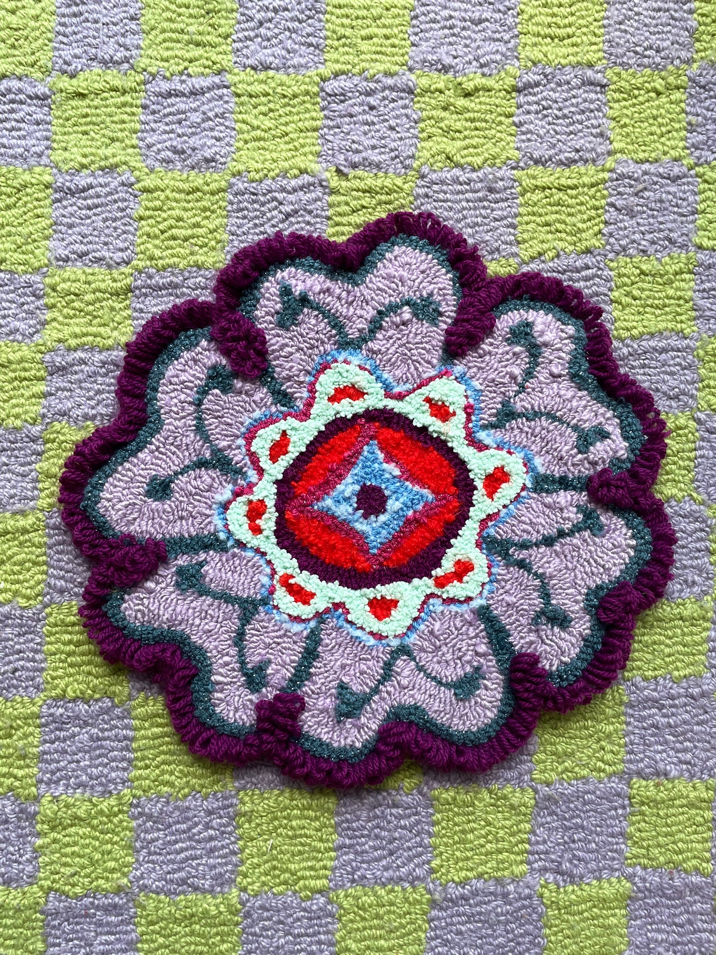 Petite fleur 3D psychédélique (tapisserie murale)