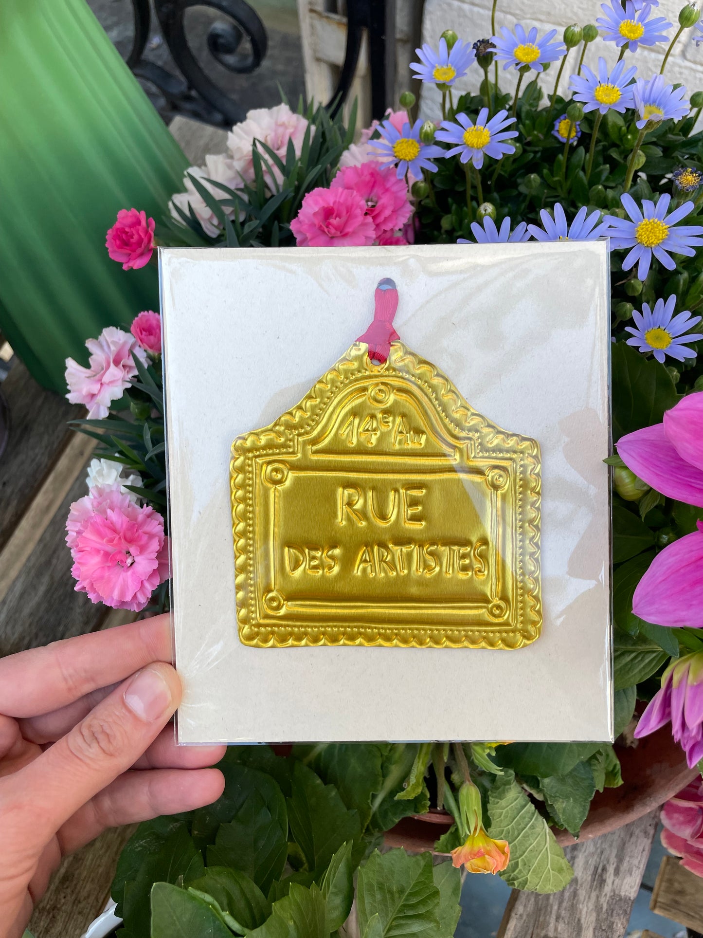 Ornement à suspendre - Plaque de rue parisienne « Rue des Artistes » nº30/30