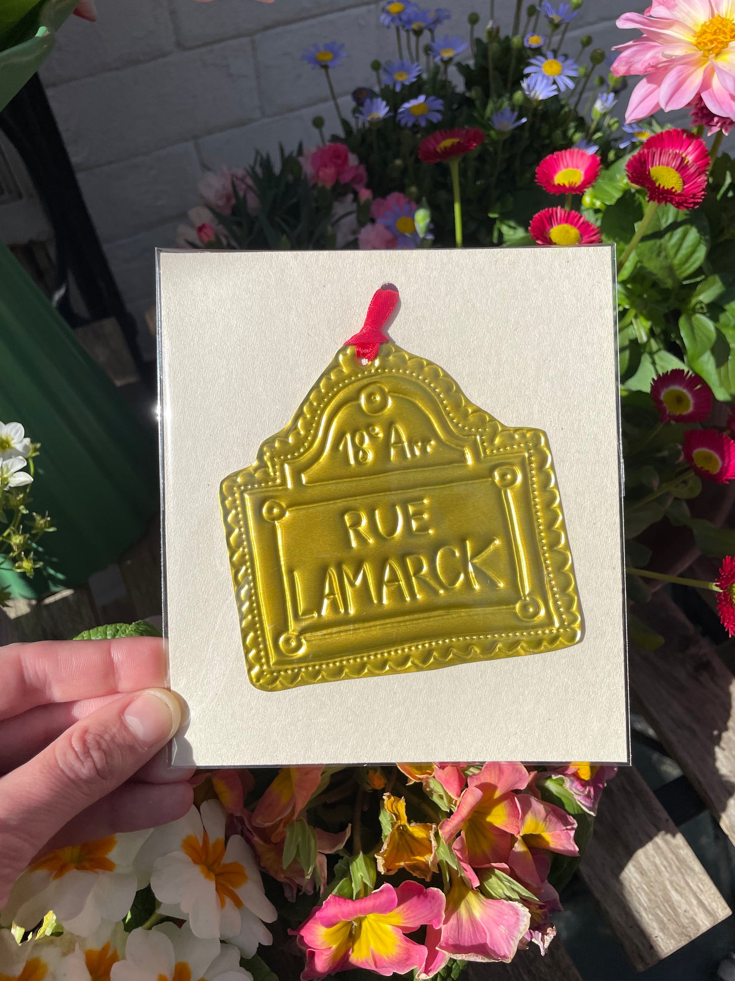 Ornement à suspendre - Plaque de rue parisienne « Rue Lamarck » nº15/30