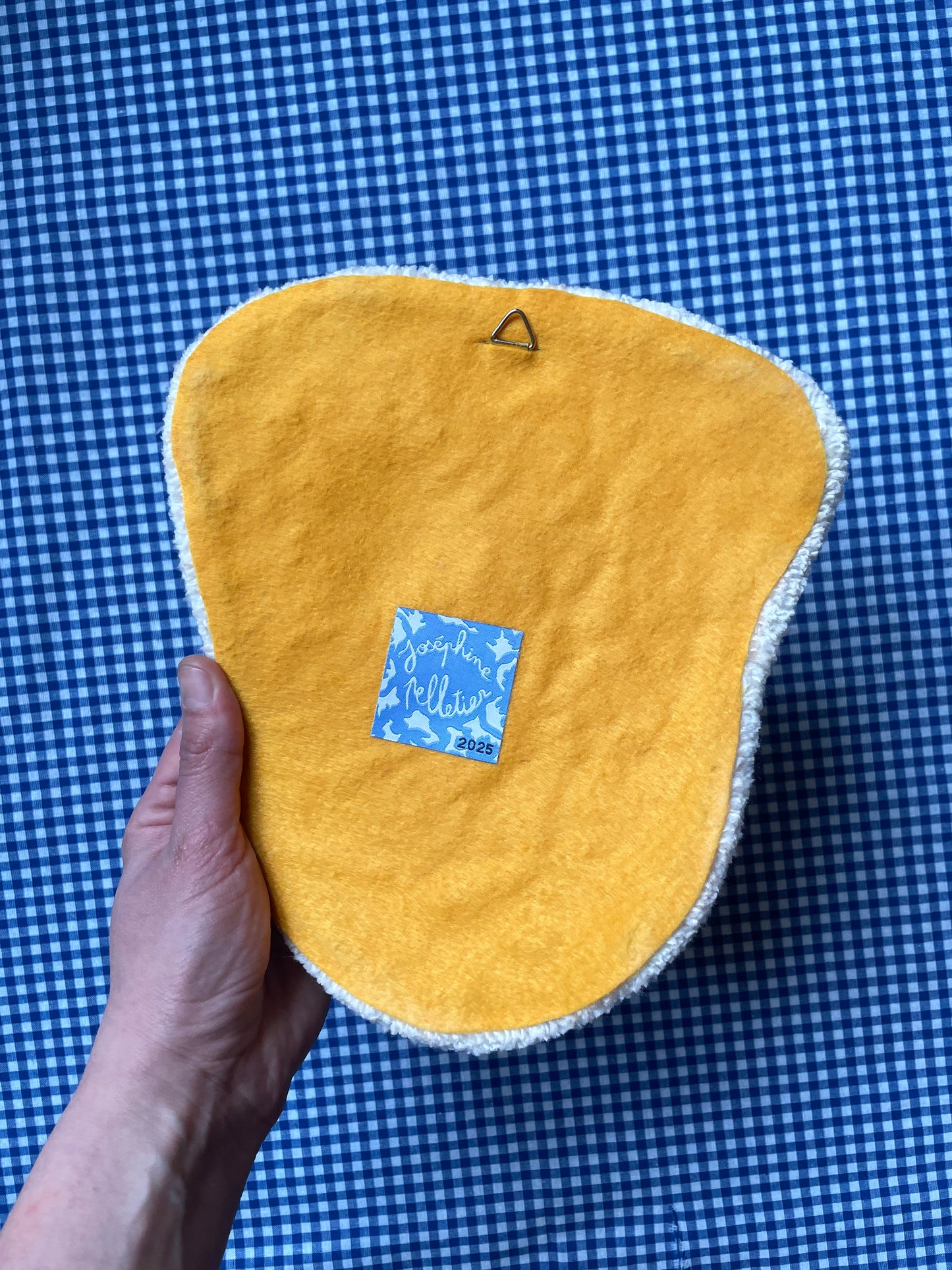 Œuf au plat tufté • grand (à suspendre ou poser)