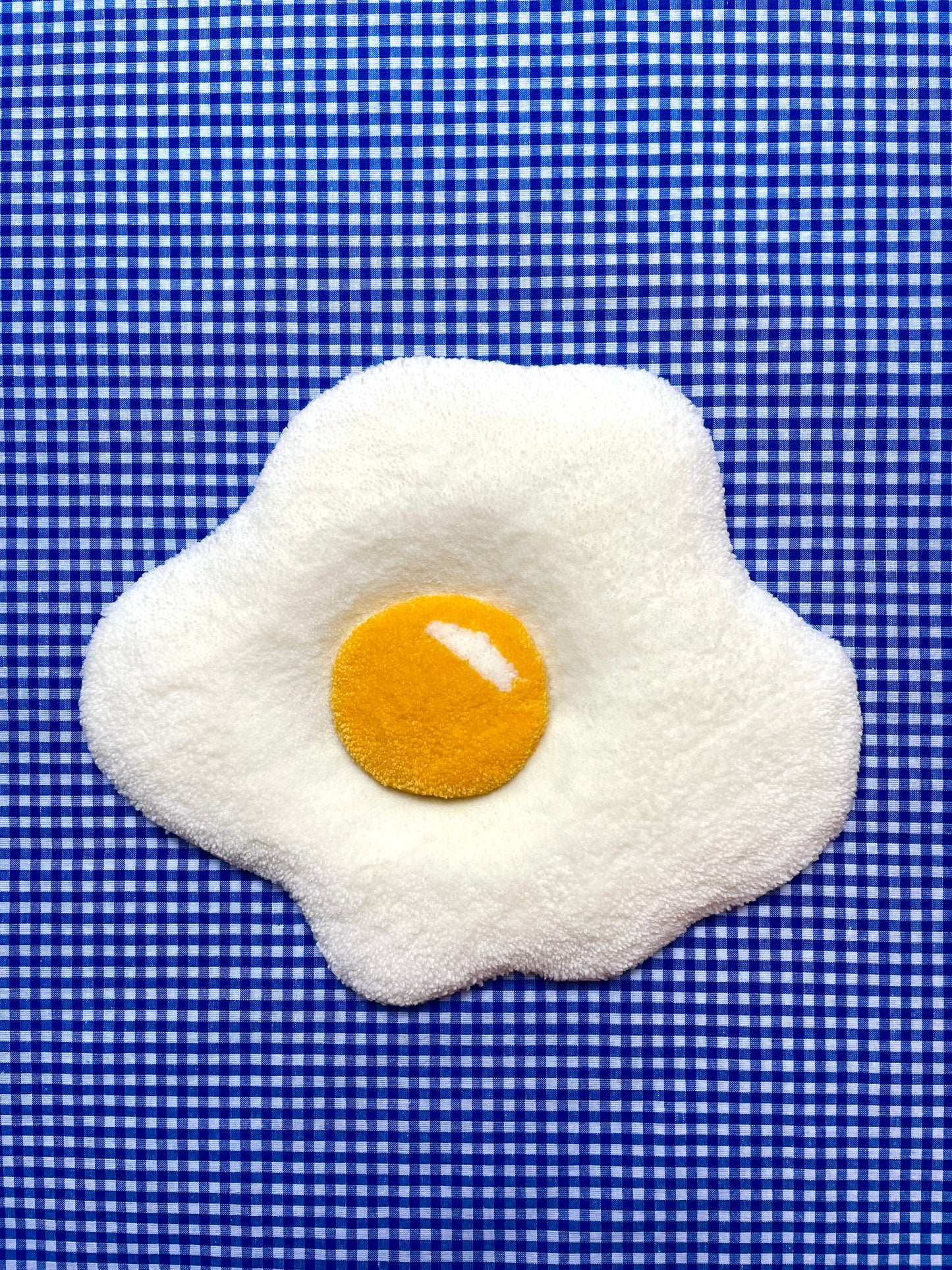 Œuf au plat tufté • très grand (à suspendre ou poser)