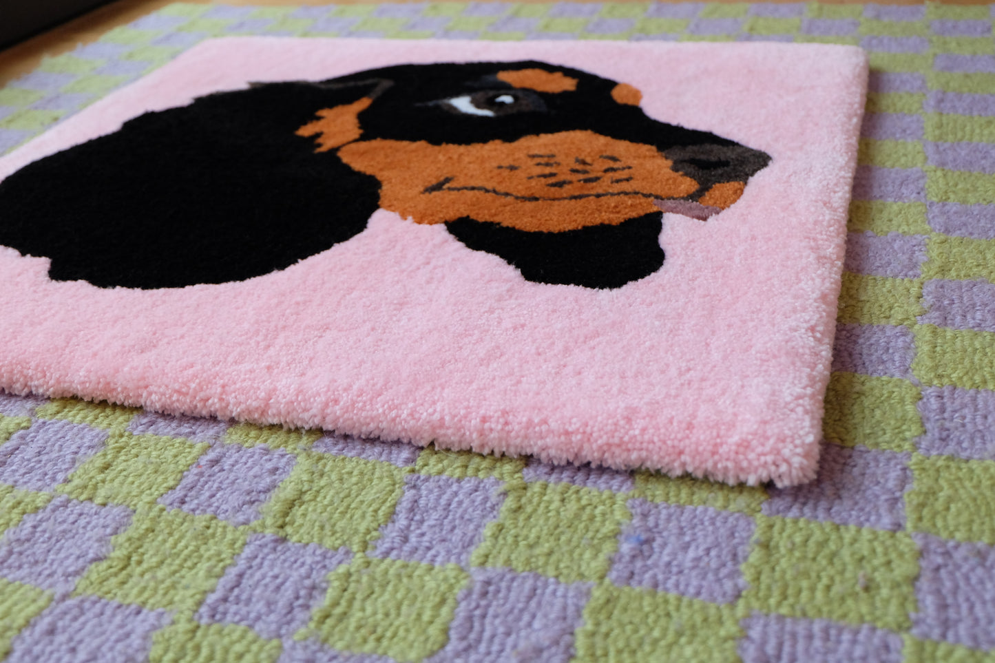 Tapis portrait animal personnalisé