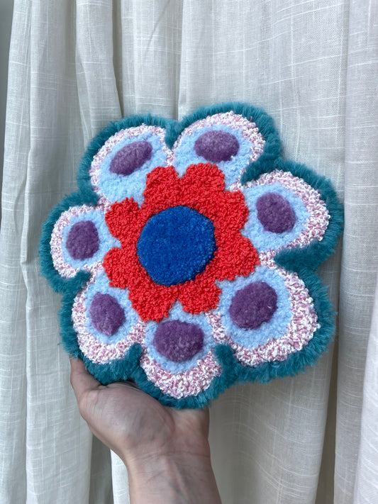 Petite fleur 3D psychédélique (tapisserie murale)