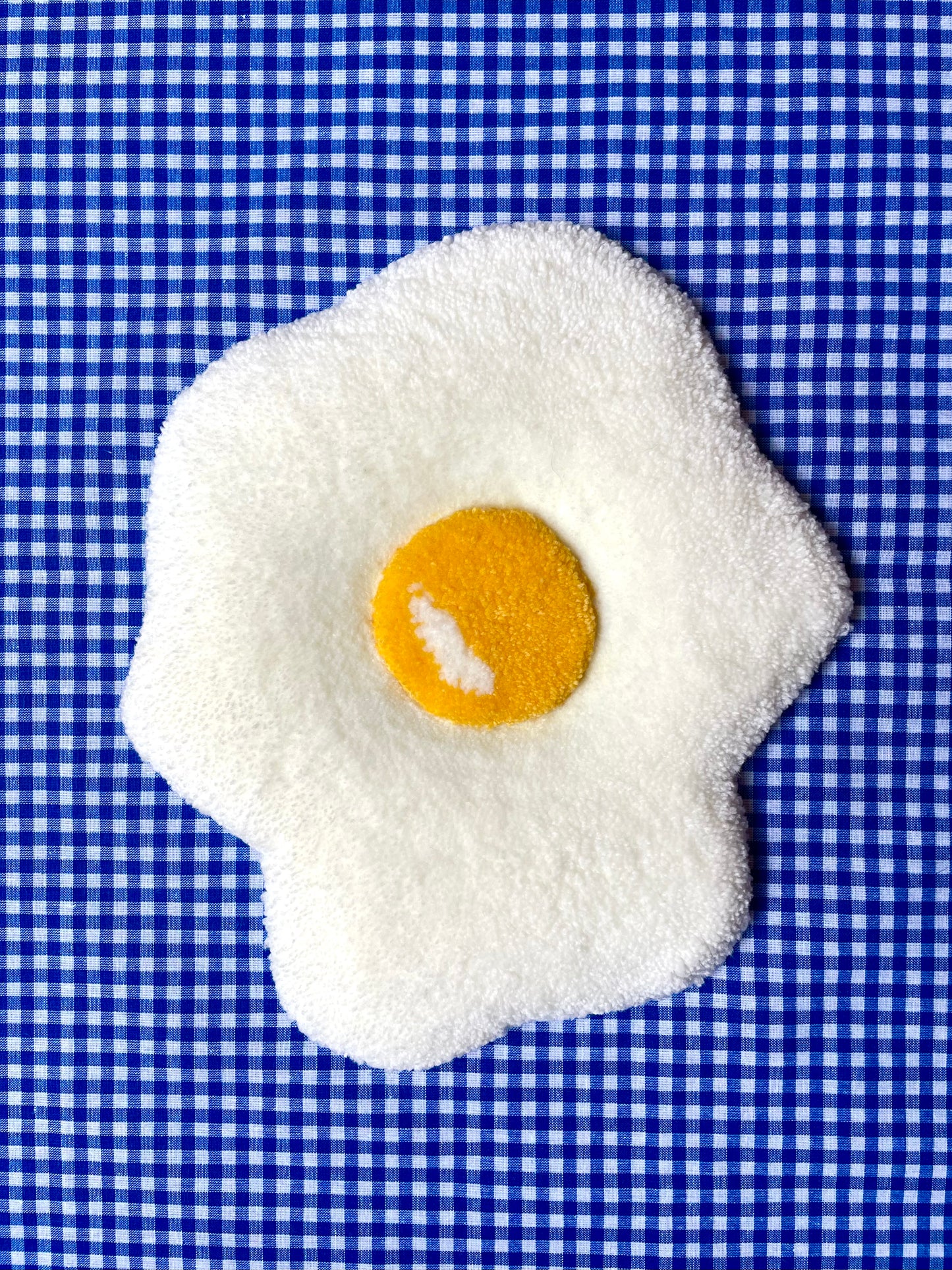 Œuf au plat tufté • grand (à suspendre ou poser)