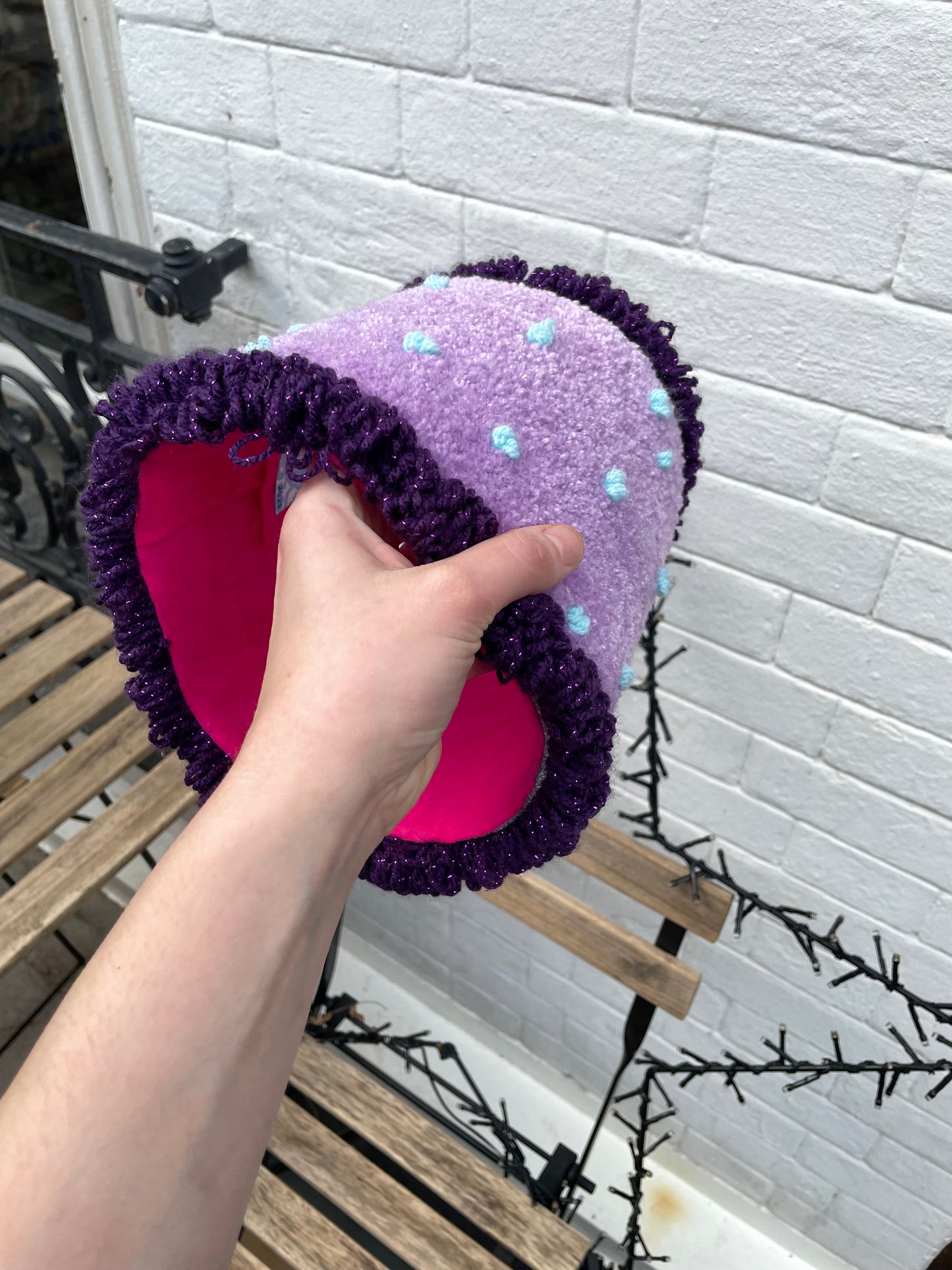 Cache-pot en tufting CAKE LAVANDE • MOYEN ☀️