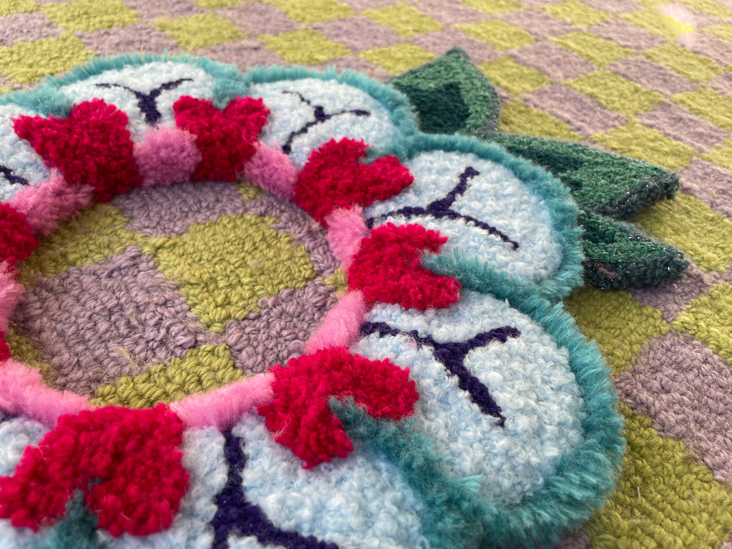 Tapis centre de table floral