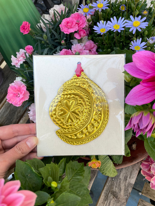 Ornement à suspendre - porte-bonheur « Lune trèfle » nº25/30