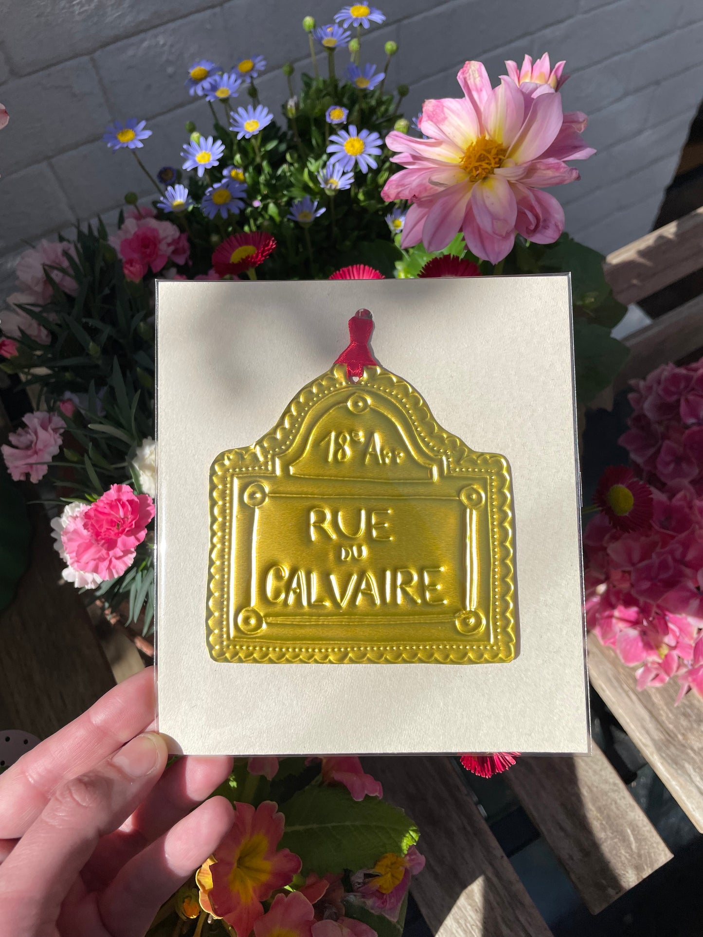 Ornement à suspendre - Plaque de rue parisienne « Rue du Calvaire » nº8/30