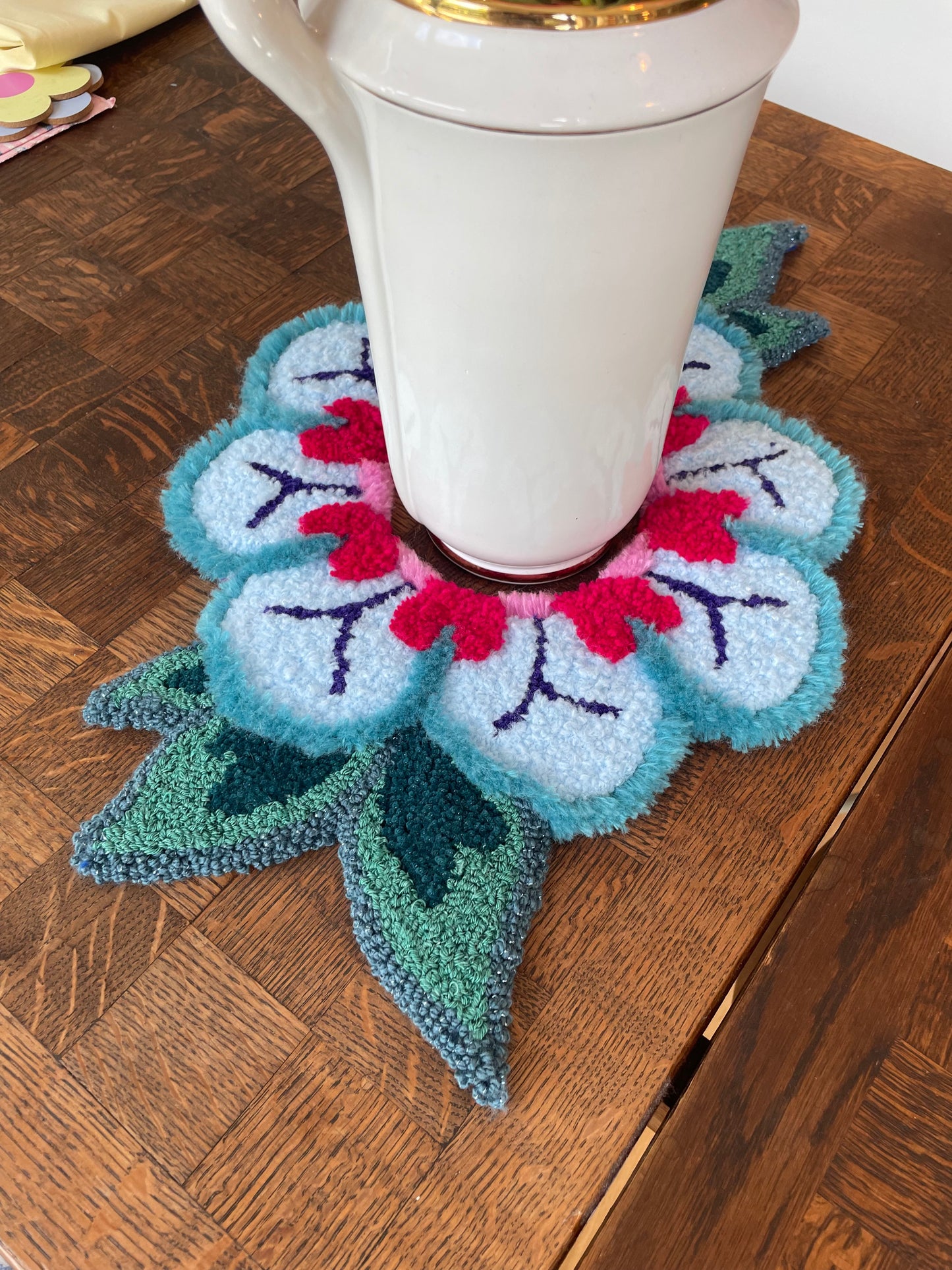 Tapis centre de table floral