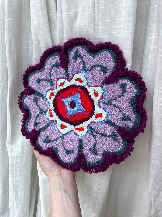 Petite fleur 3D psychédélique (tapisserie murale)