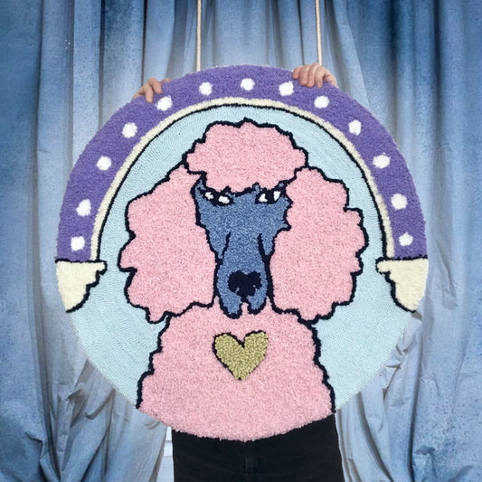 Tapisserie murale portrait caniche Betty