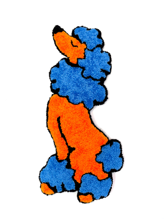 « Wolfgang » Tapisserie caniche décoration murale tufting