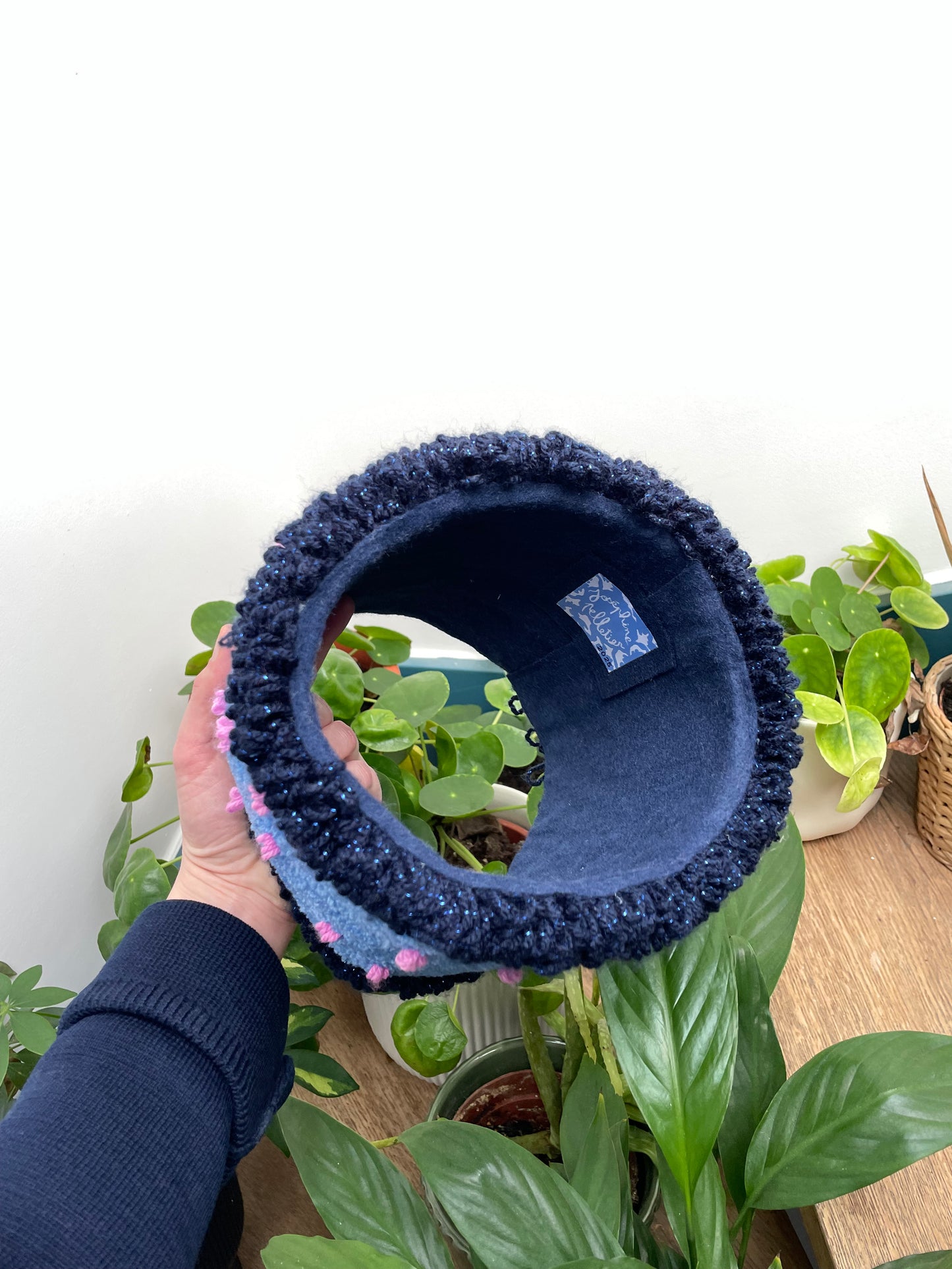 Cache-pot en tufting CAKE BLEU • MOYEN ☀️