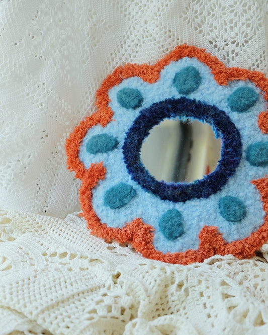 Petite fleur miroir 3D psychédélique (tapisserie murale)