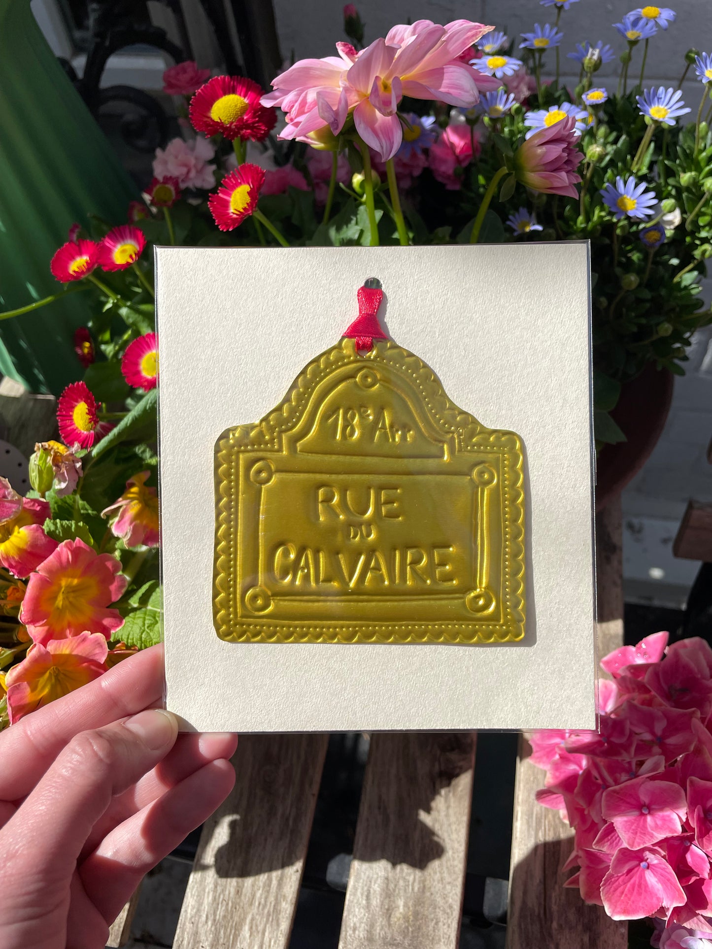 Ornement à suspendre - Plaque de rue parisienne « Rue du Calvaire » nº8/30