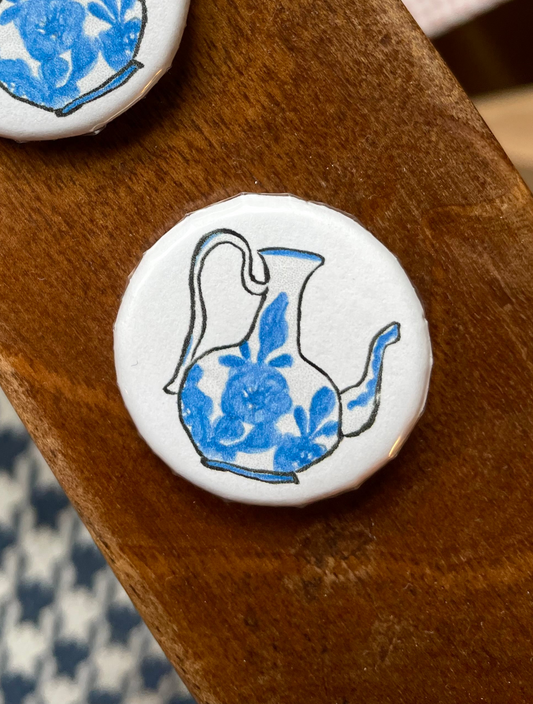 Badge pins « Cruche bleue »