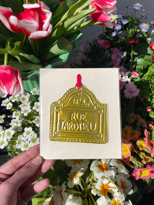 Ornement à suspendre - Plaque de rue parisienne « Rue Tardieu » nº4/30