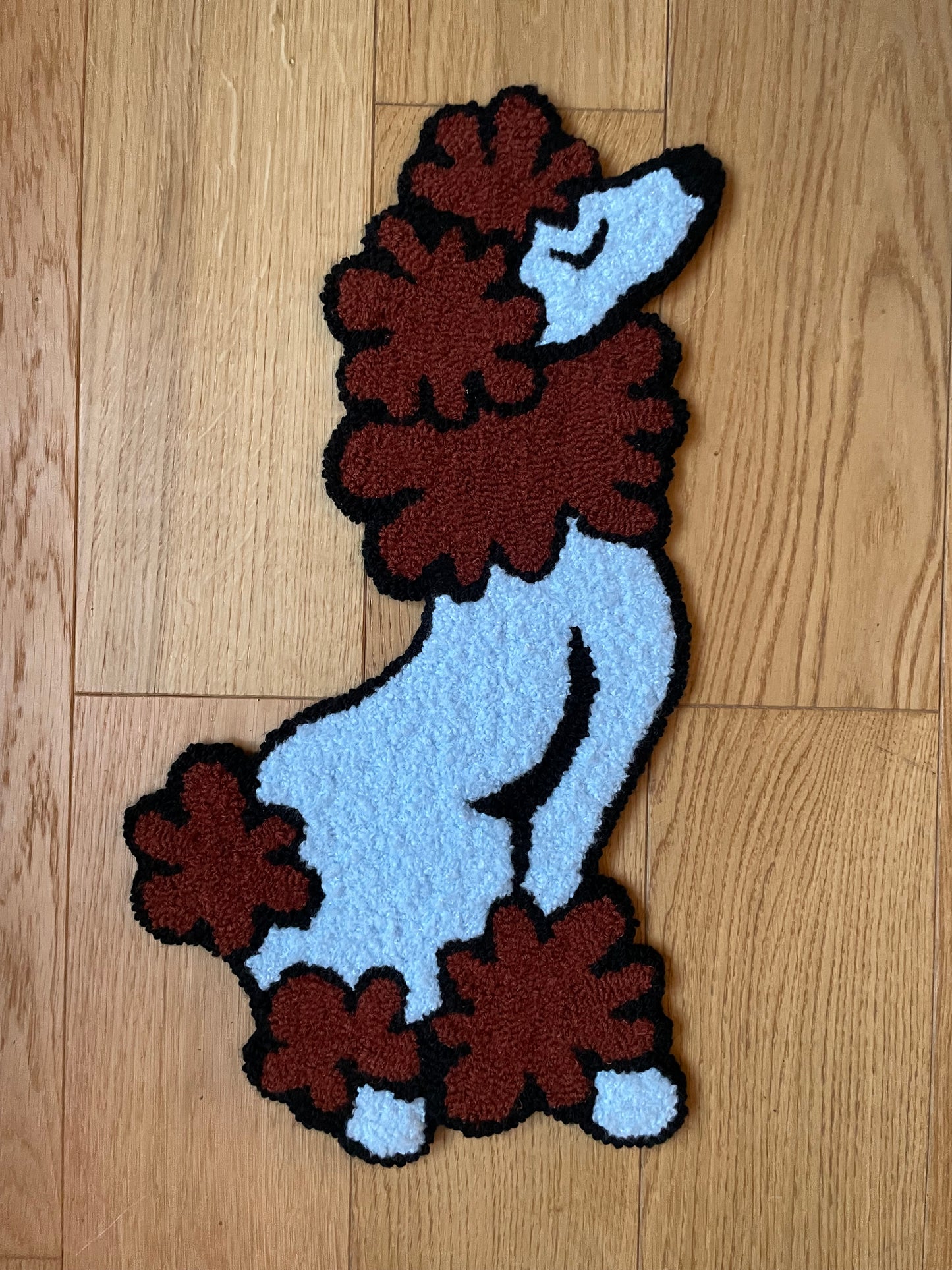 « Gigi » Tapisserie caniche décoration murale tufting