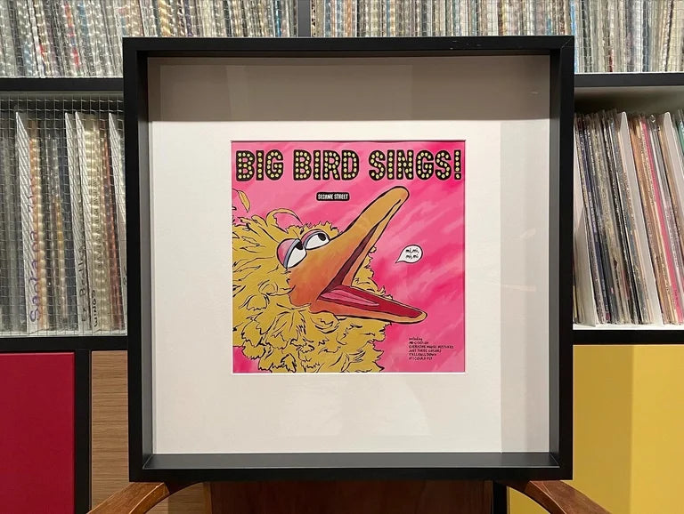 Framed illustration « Big Bird Sings! - Sesame Street